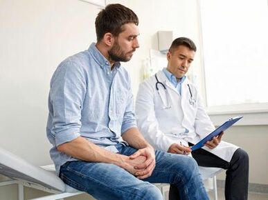 The doctor will help the man determine the cause of pathological discharge from the urethra